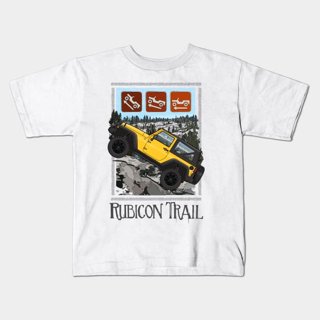 The Rubicon Trail Kids T-Shirt by JRCustoms44